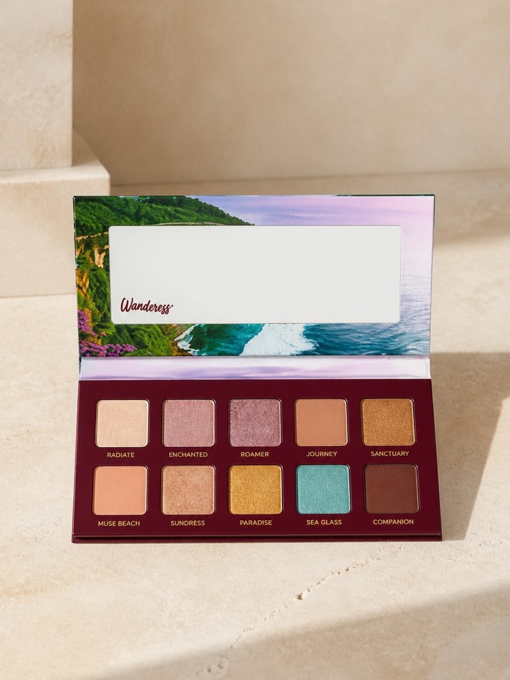 Wander Eyeshadow Palette - 10 Shade Pink & Teal Collection Brand New Full Size